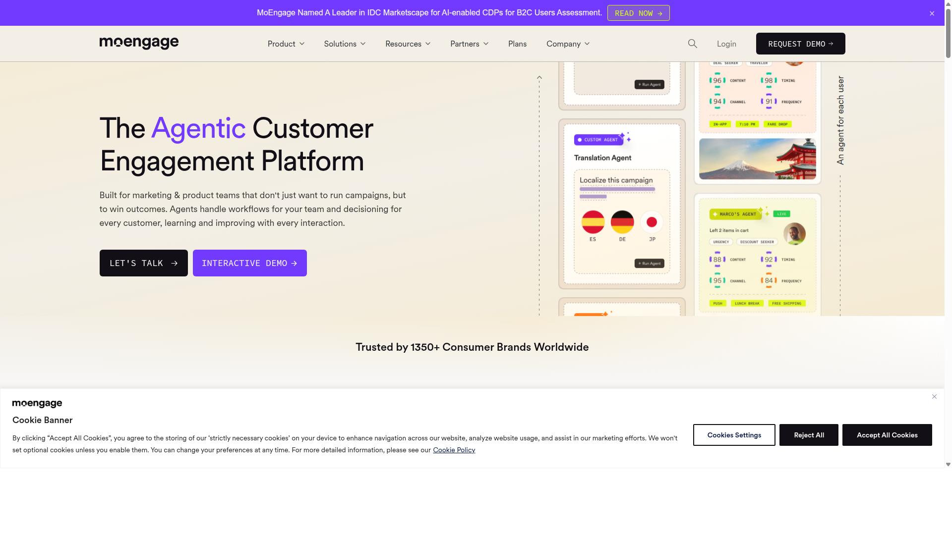 MoEngage website